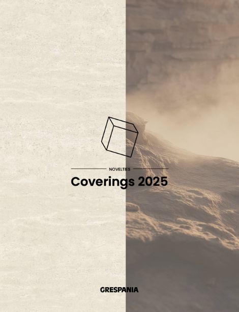 Portada del catálogo coverings 2025 de Grespania